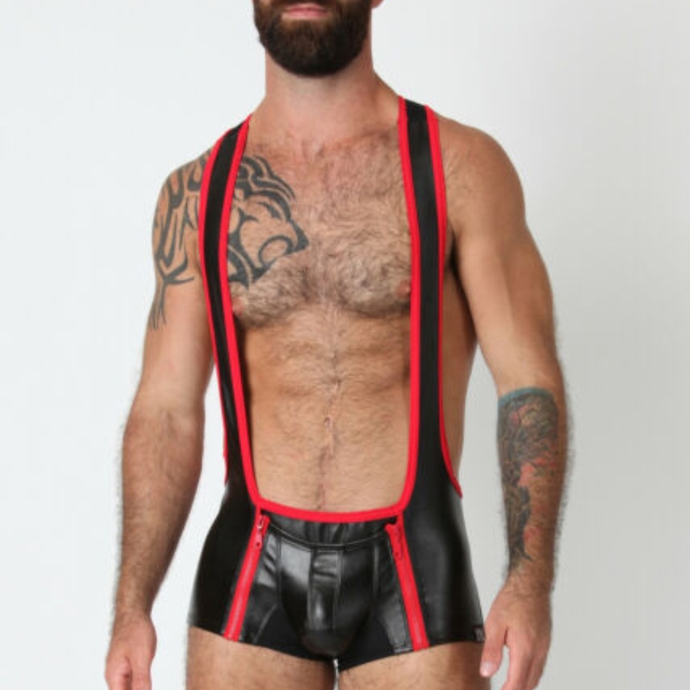 CELL BLOCK 13 OCTANE Zipper Singlet Red